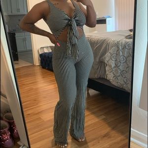 Striped jumpsuit
